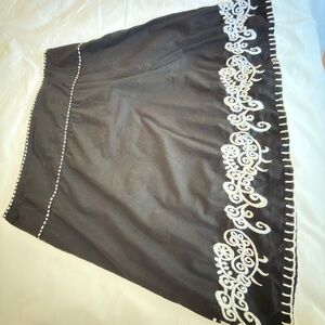 Prana Black Skirt with White Label Detail